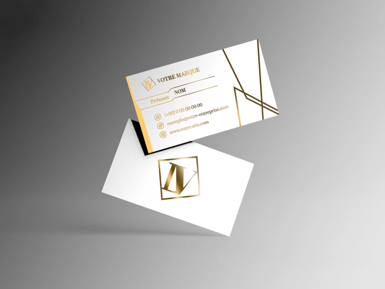 Carte  avec finitions dorées