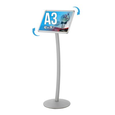 Porte-messages Cadro-Clic A3 incliné courbé