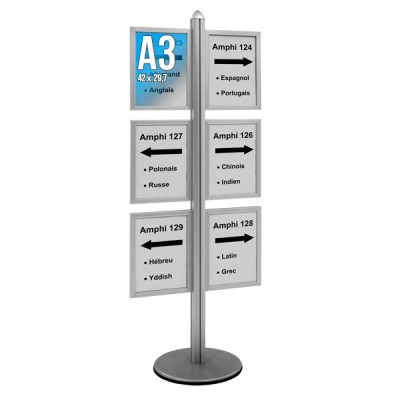 Totem info-display 6xA3 double face