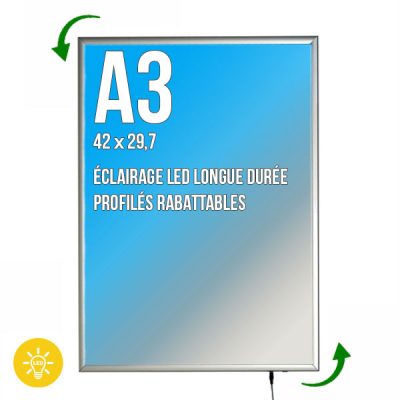 Cadre clic-clac LED-box slim 25mm A3