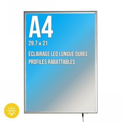 Cadre clic-clac LED-box slim 25mm A4