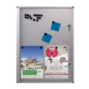 Vitrine murale aluminium fond métal 12xA4